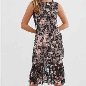 NWT ASOS black lace dress
